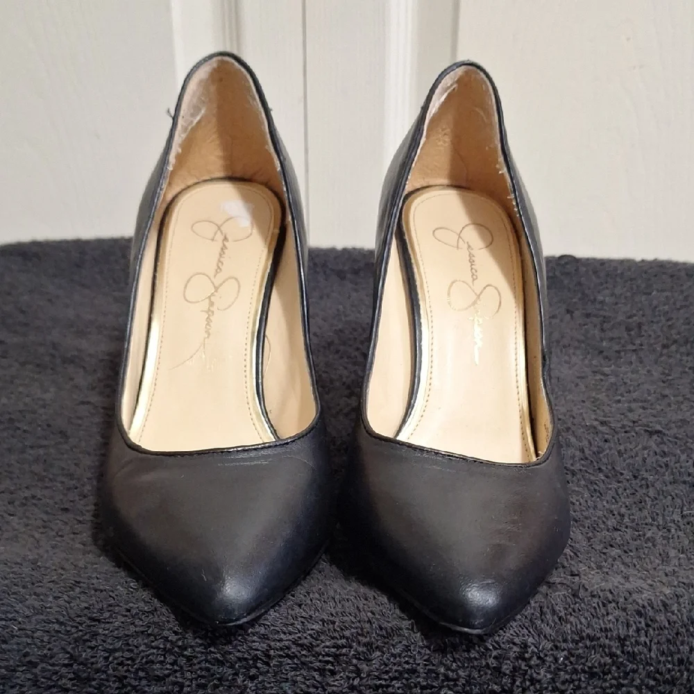 Jessica Simpson Classic Black Slip-On Wedges-9